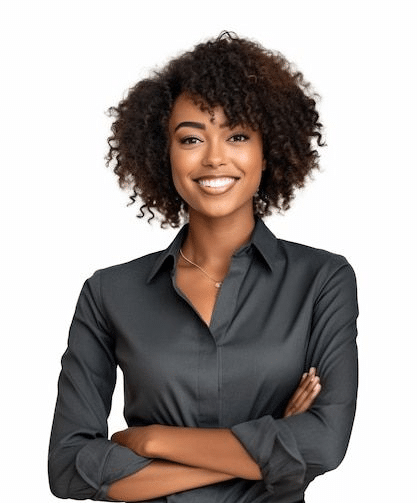 image of a smiling young african-american woman